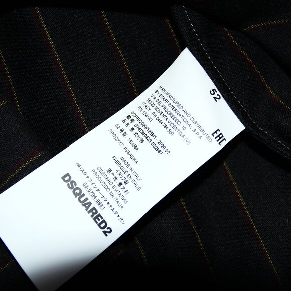 BNWT AW20 DSQUARED2 PREPPY STRIPE PATTERN SHIRT 48 & 52 - Picture 13 of 15